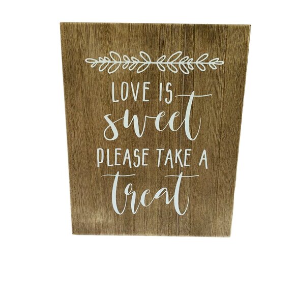 Love Is Sweet Sign Wedding Candy Table Decor Dessert Bridal Shower Event 9.5"x12 - Picture 9 of 9